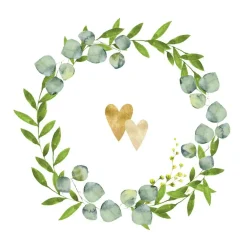 Servietten 33x33cm Two Hearts