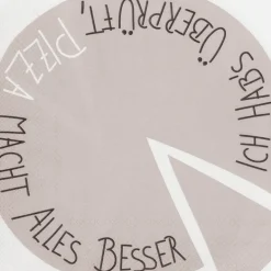 Serviette „Pizza macht alles besser", 33x33cm
