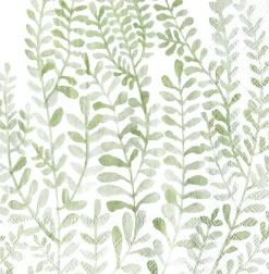 Serviette „Ranken", grün, 33x33cm