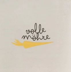 Serviette „Volle Möhre", 33x33cm