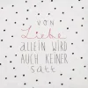 Serviette „Von Liebe allein wird auch...", 33x33cm
