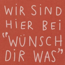 Serviette„Wünsch Dir was", 33x33cm
