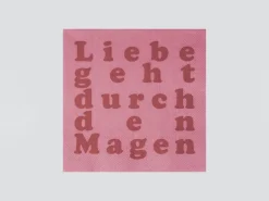 Serviette 33x33cm Liebe Geht Durch Den Magen