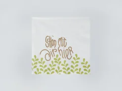 Serviette 33x33cm Schön Mit Dir Hier