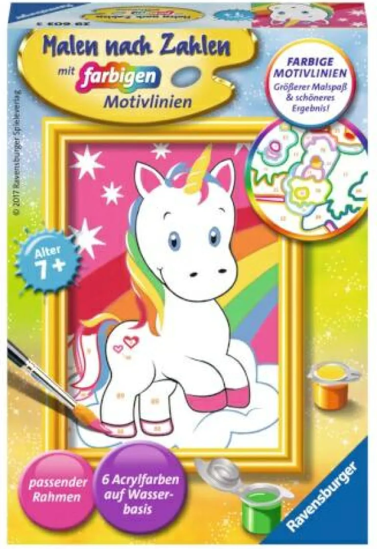 Süßes Einhorn - Malen nach Zahlen