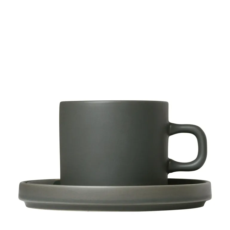 Set 2 Kaffeetassen -PILAR- Agave green, 200 ml