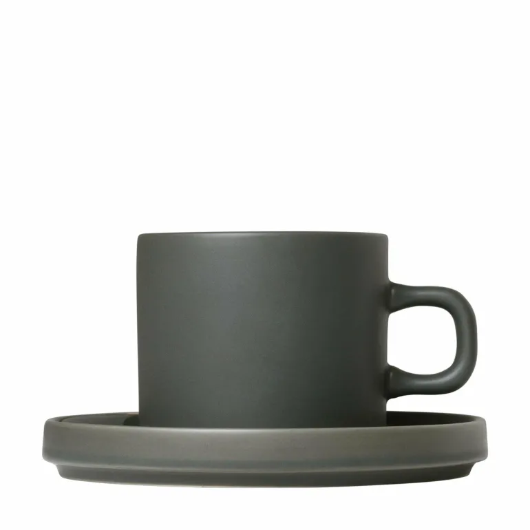 Set 2 Kaffeetassen -PILAR- Agave green, 200 ml