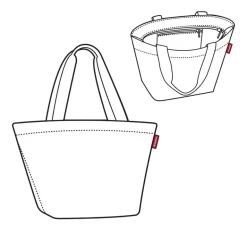 Shopper M Twist Silver Einkaufstasche