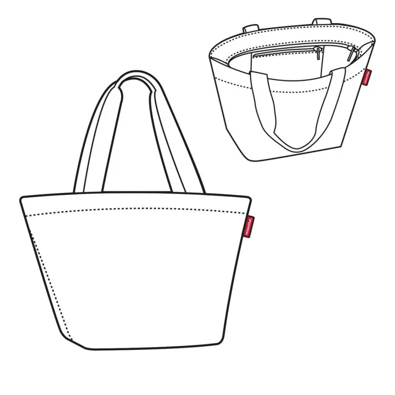 Shopper M Twist Silver Einkaufstasche