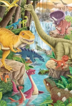 Spaß mit den Dinosauriern - Puzzle 3x24 Teile