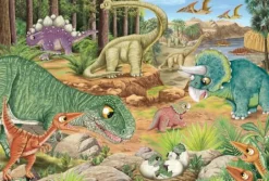 Spaß mit den Dinosauriern - Puzzle 3x24 Teile