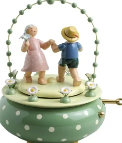 Spieldose Zwei Tänzer im Bogen , Blumenwalzer