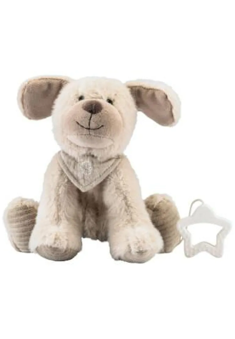 Spieluhr M Hund Lucky, Graubeige