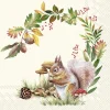 SQUIRREL IN THE FOREST cream Lunch-Servietten L 96