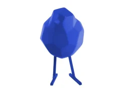 Statue Origami bird small bright blue
