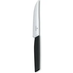 Steakmesser Wellenschl.12cm schwarz Swiss Modern