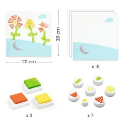 Stempel 3-6: Mit Blumen