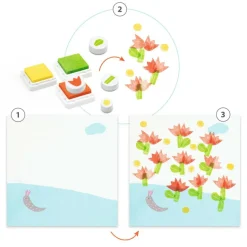 Stempel 3-6: Mit Blumen
