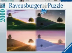 Stimmungsvolle Bäume und Berge - Puzzle 2000 Teile