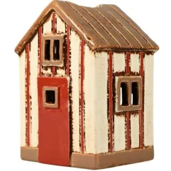 Strandhaus creme/rot