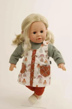 Susi Gr.45 , Latzhose im Puppenmotiv, blonde Haare
