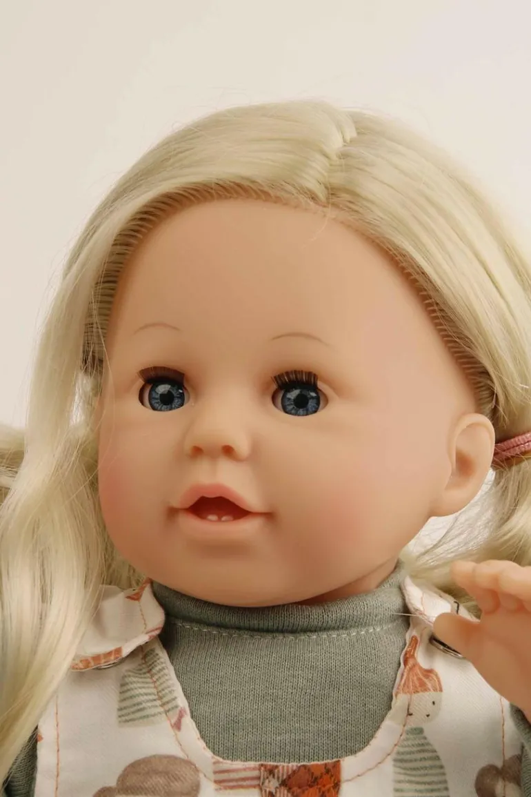 Susi Gr.45 , Latzhose im Puppenmotiv, blonde Haare
