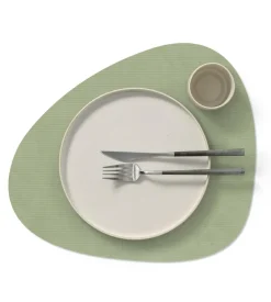 Table Mat Curve L Corduroy Olive Green