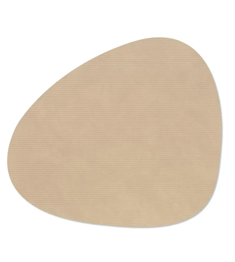 Table Mat Curve L Corduroy Sand