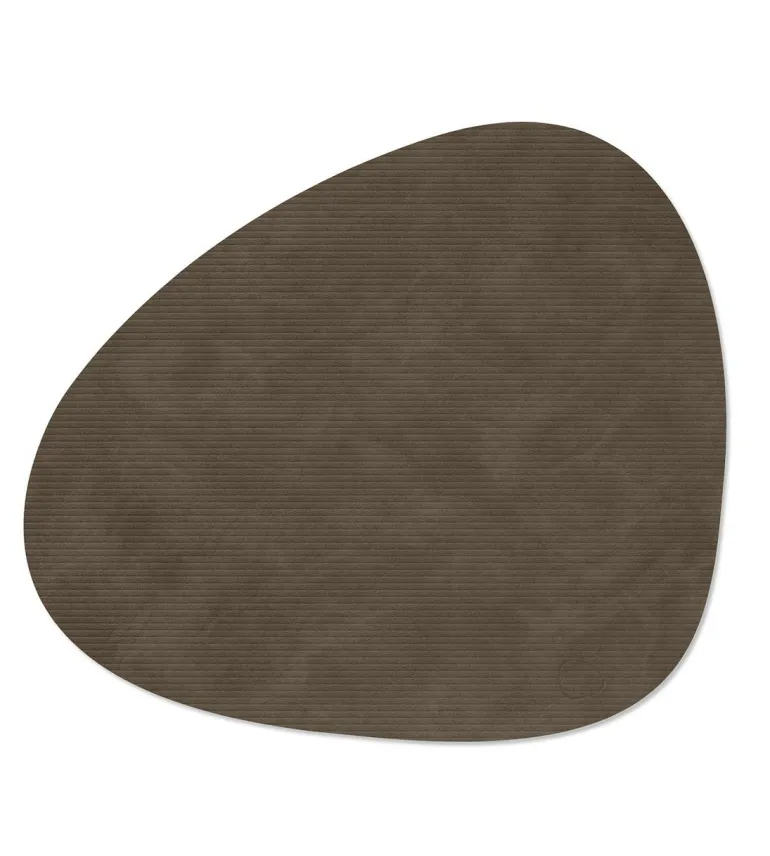 Table Mat Curve L Corduroy Caviar