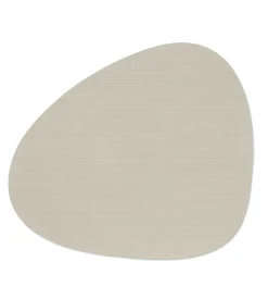 Table Mat Curve L Corduroy Oyster White