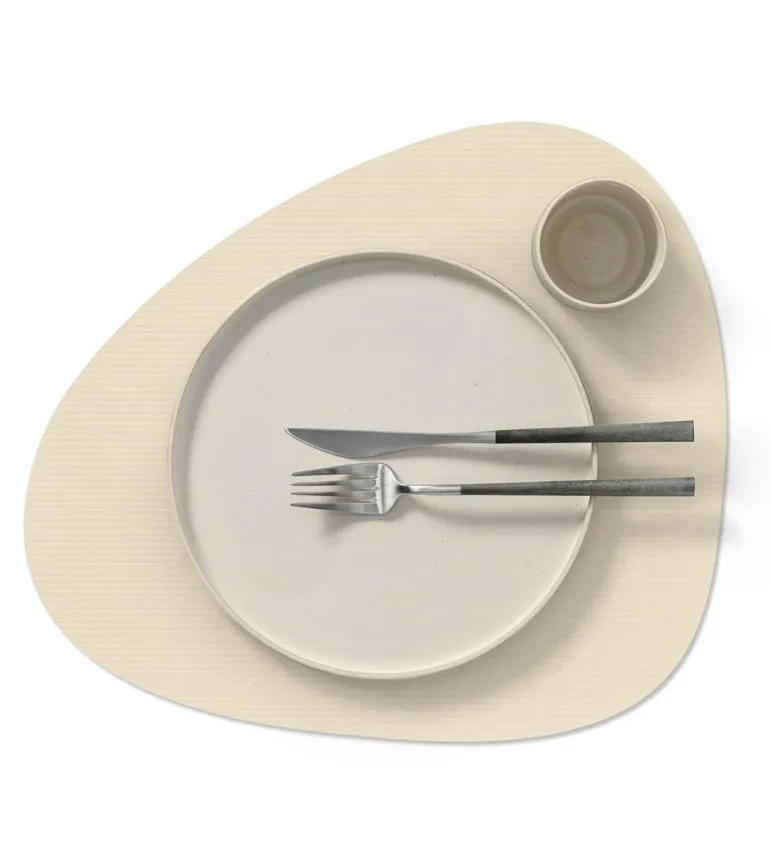 Table Mat Curve L Corduroy Vanilla