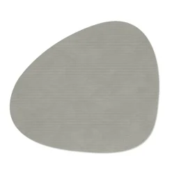Table Mat Curve L Curduroy Light Grey