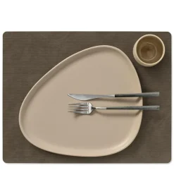 Table Mat Square L Corduroy Caviar