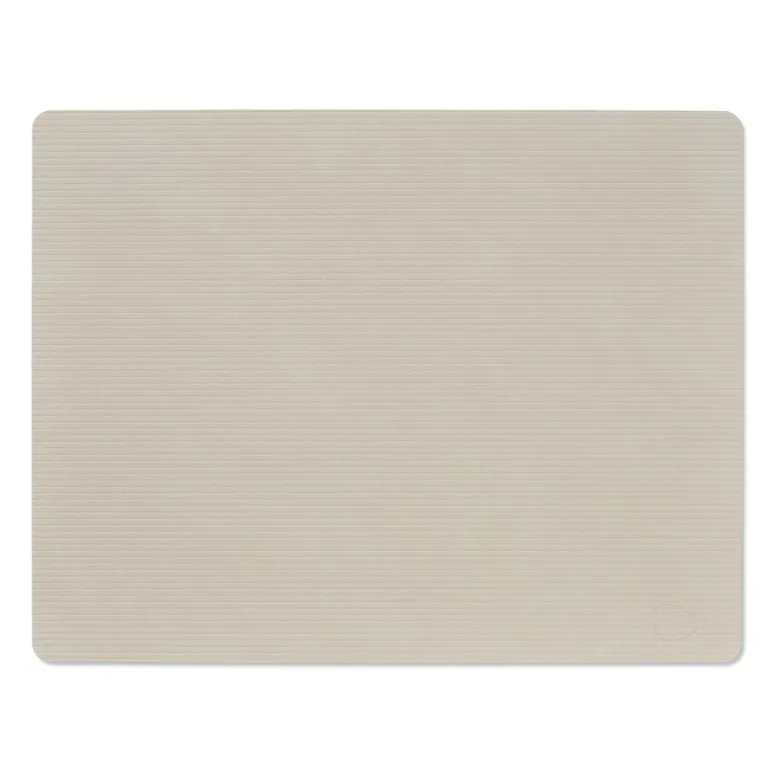 Table Mat Square L Corduroy Oyster White