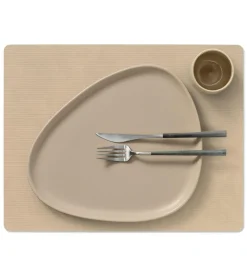 Table Mat Square L Corduroy Sand