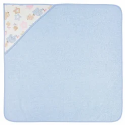 TARA Badetuch mit Kapuze 80x80 blau