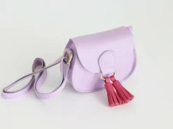 Tasche Bommel flieder fuchsia