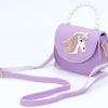 Tasche Einhorn Perlenbügel lila