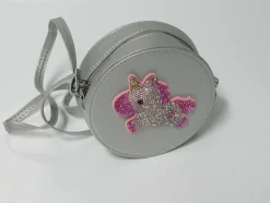 Tasche Einhorn rund silber