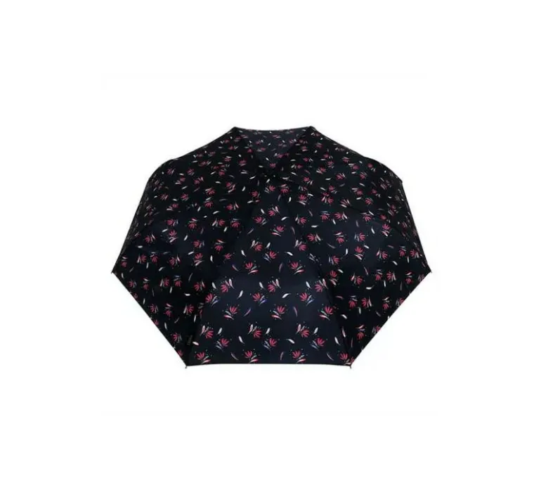 Taschenschirm mit Federmuster, L28cm, Ø97cm