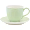 Tasse und Untertasse pale green Alice