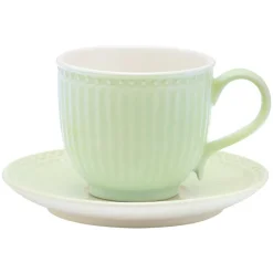 Tasse und Untertasse pale green Alice