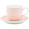 Tasse & Untertasse pale pink Alice