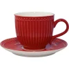 Tasse & Untertasse red Alice