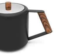 Teekanne Duet Boston 1,1L schw. matt Holz