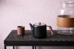 Teekanne Duet Boston 1,1L schw. matt Holz