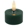 Teelicht LED 2er Set Echtwachs winter green smooth