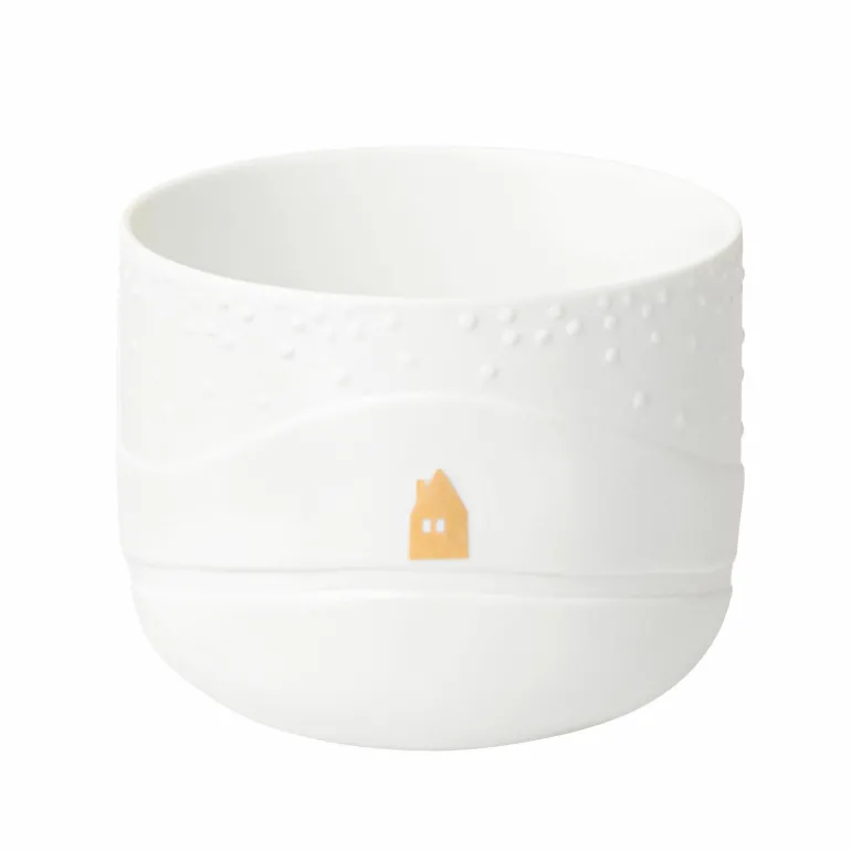 Teelicht Schneetag „Schneeflocken", H.7cm, D.9cm