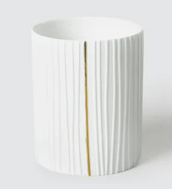 Teelichthalter ,,Plissiert " D.9cm H.11cm