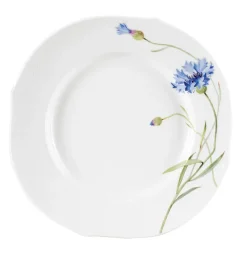 Teller 22,5 cm Wellenspiel Relief Blumenmalerei Ko